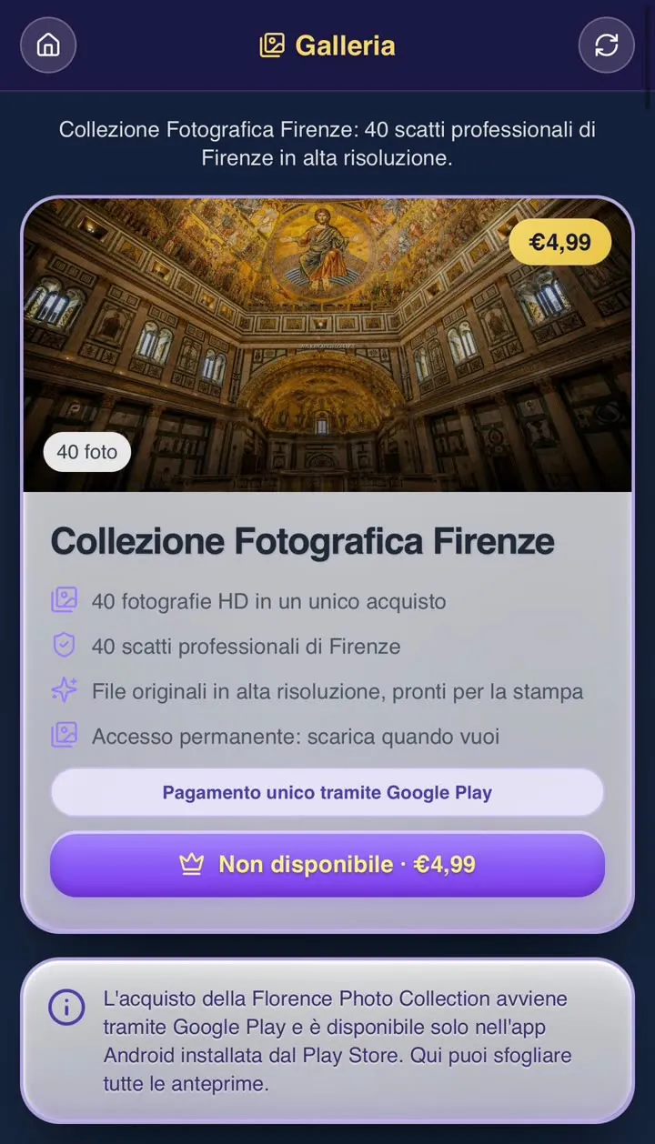 Pantalla de la Colección Fotográfica en la app