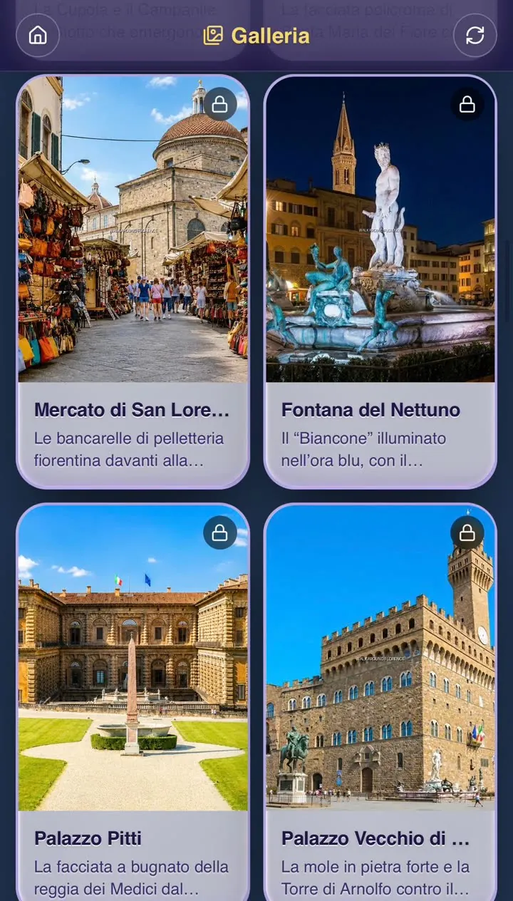 Mercado de San Lorenzo, Fuente de Neptuno, Palacio Pitti y Palazzo Vecchio